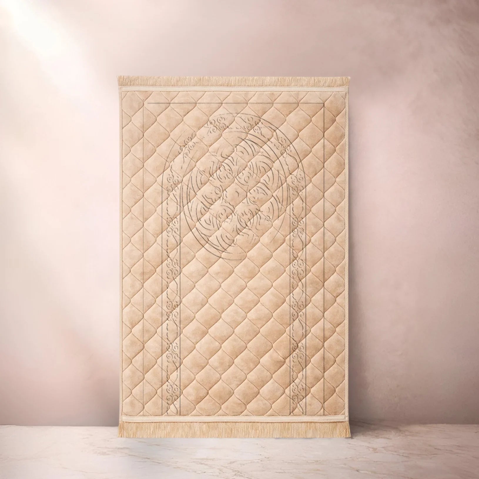 Beige 1 Flower - Embossed