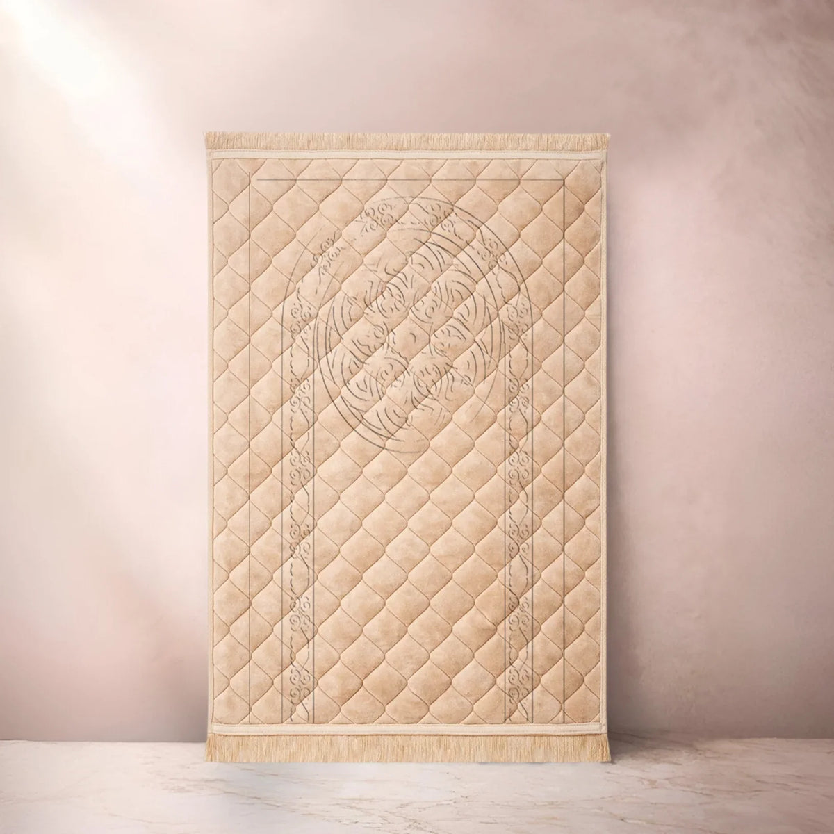 Beige 1 Flower - Embossed