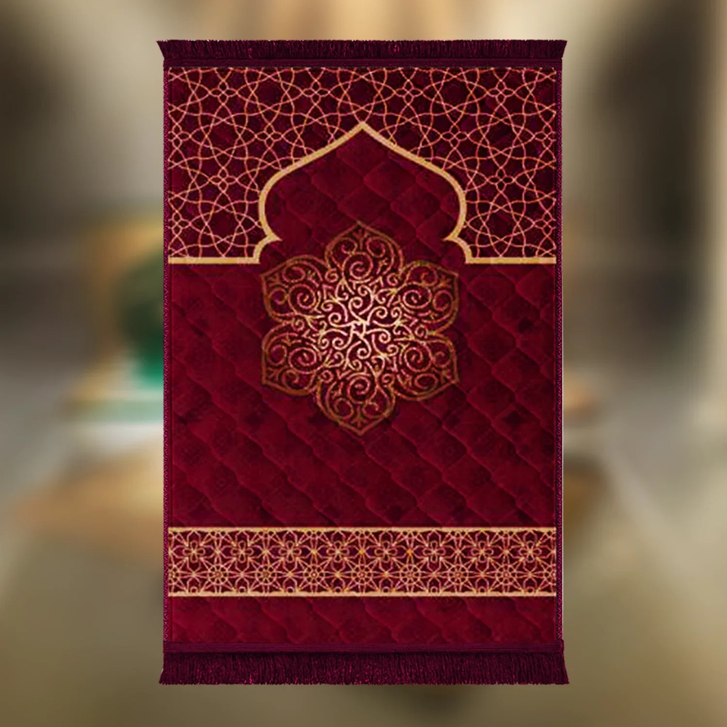 Mehroon Gumbad Motive & Flower - Budget