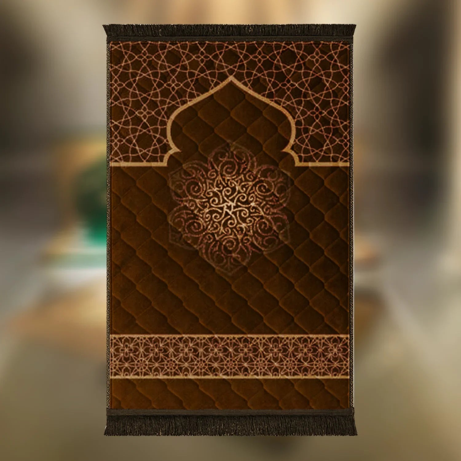 Brown Gumbad Motive & Flower - Budget