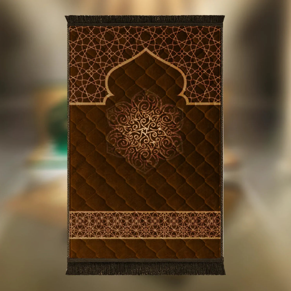 Brown Gumbad Motive & Flower - Budget