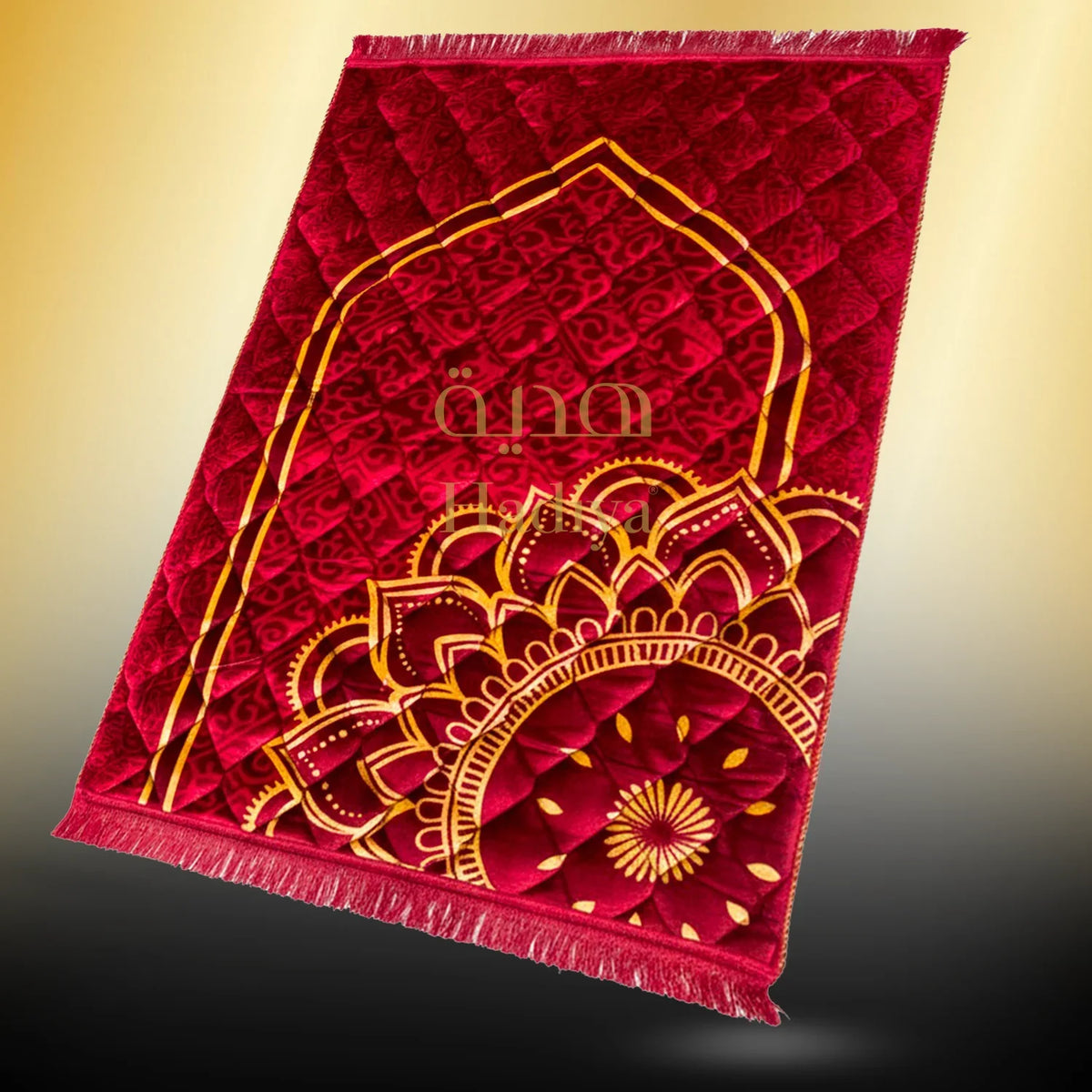 Mahroon 1 Flower - Gold