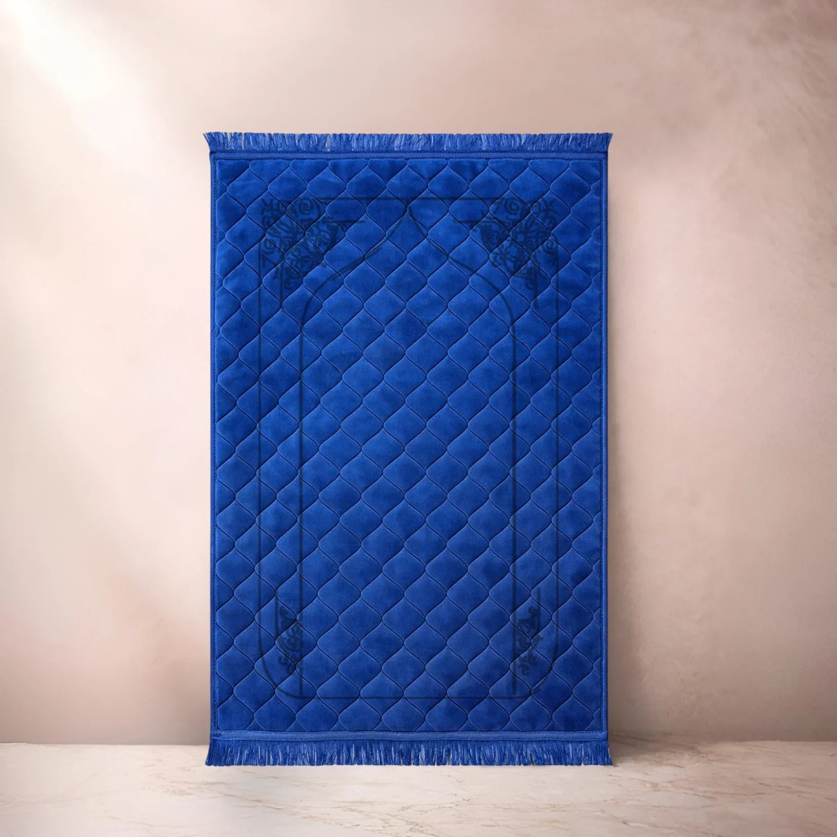 Navy Blue Gumbad & Flower - Embossed