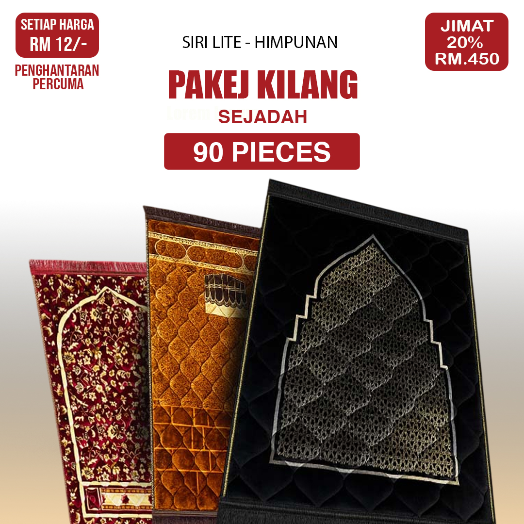 Lite Series Prayer Mat Bundle Factory Deal 90 Pieces